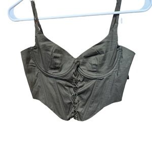 Green corset top. Size M